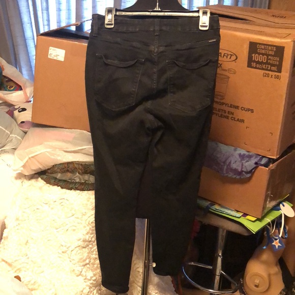 Super Skinny High Waist Ankle Length Black Denim Pants size 31 - Picture 3 of 8